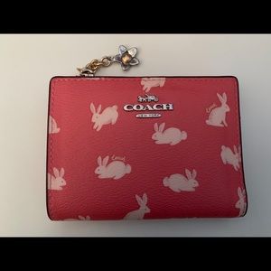 Coach Snap Card Case W Bunny Print